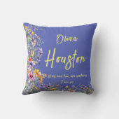 野生の花のように、強くて自由である | 野生の花 クッション (裏面)