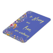 野生の花のように、強くて自由である | 野生の花 マグネット (左側)