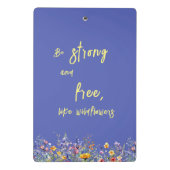 野生の花のように、強くて自由である | 野生の花 ミニクリップボード (裏面)