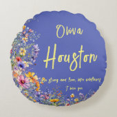 野生の花のように、強くて自由である | 野生の花 ラウンドクッション (正面)