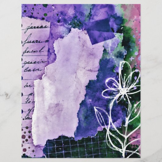 野生の花のアート、8.5x11インチ、汎用クラフトペーパー (正面)