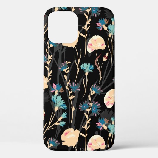 野生の花のイラストレーション。ヴィンテージ継ぎ目のないパット Case-Mate iPhoneケース (裏面)