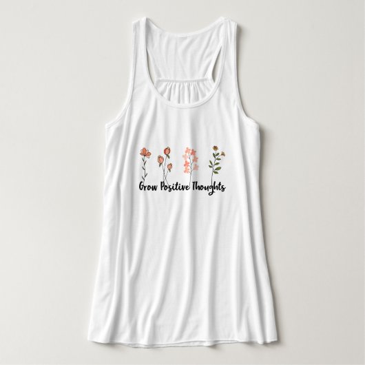 野生の花のインスピレーションTシャツ タンクトップ (デザイン正面)
