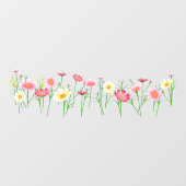 野生の花のウィンドウにしがみつく ウィンドウサイン (シート)