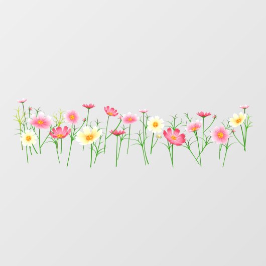 野生の花のウィンドウにしがみつく ウィンドウサイン (シート)