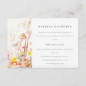 野生の花のキノコ秋葉の結婚披露宴 エンクロージャーカード (正面)