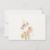 野生の花のキノコ秋葉の結婚披露宴 出欠カード (裏面)