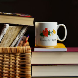 野生の花のクラシックコーヒーマグ コーヒーマグカップ