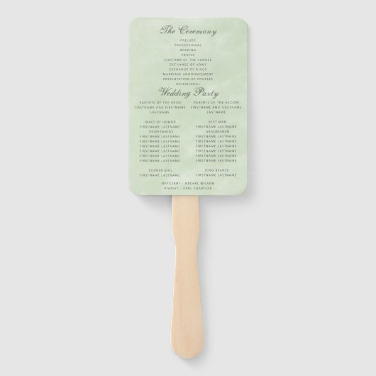 野生の花のケシのコーンフラワーウェディングプログラム ハンドファン (裏面)