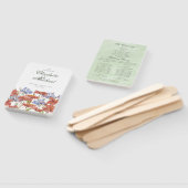 野生の花のケシのコーンフラワーウェディングプログラム ハンドファン (組立なし)