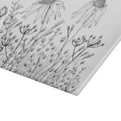 野生の花のスケッチ カッティングボード (角)