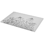 野生の花のスケッチ カッティングボード (角)