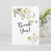 野生の花のセージ結婚グリーンサンキューカード 招待状 (スタンド正面)