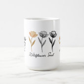 野生の花のトレンディーデザイン コーヒーマグカップ (中央)
