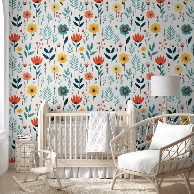 野生の花のパタカラフルーン 壁紙 (キッズ)