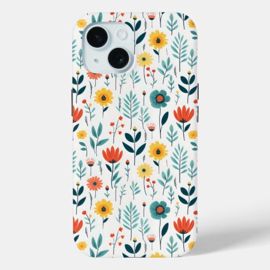 野生の花のパタカラフルーン Case-Mate iPhoneケース (裏面)