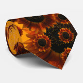 野生の花のヒマワリ ネクタイ (ロール)