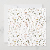 野生の花のフローラエレガントが日付を保存する セーブザデート (裏面)