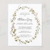 野生の花のフローラ洗礼 予算チラシ| チラシ (正面)