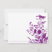 野生の花のブライダルシャワーの招待状 招待状 (裏面)