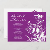 野生の花のブライダルシャワーの招待状 招待状 (正面/裏面)
