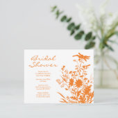 野生の花のブライダルシャワーの招待状 招待状 (スタンド正面)