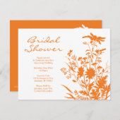 野生の花のブライダルシャワーの招待状 招待状 (正面/裏面)