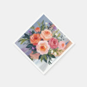野生の花のブライダルブーケ | 花嫁の結婚式 スタンダードカクテルナプキン (角)
