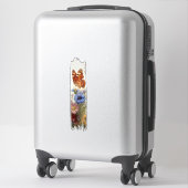 野生の花のブラシの中の絵を描蝶 シール (スーツケース)