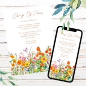 野生の花のプランの変更結婚延期 案内状