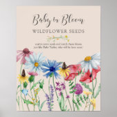 野生の花のベビー開花野生の花の種子の好意 ポスター (正面)