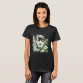 野生の花のボタニカルグラフィックTシャツ Tシャツ (正面フル)