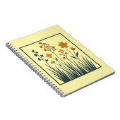 野生の花のボタニカルフラワーデザイン ノートブック (右側)