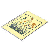 野生の花のボタニカルフラワーデザイン ノートブック (左側)