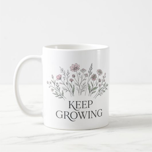 野生の花のボタニカルマグカップ コーヒーマグカップ (左)
