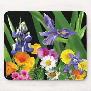 野生の花のマウスパッド マウスパッド