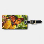 野生の花のマダラチョウ、荷物のラベル ラゲッジタグ (正面横)