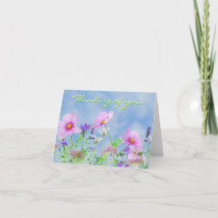 野生の花のメッセージカード カード