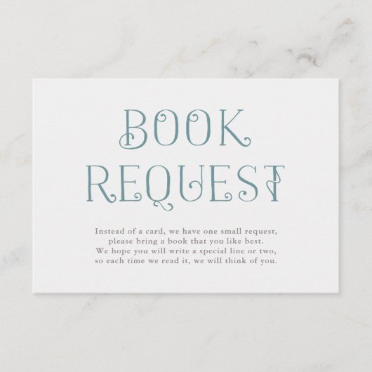 野生の花のリース|のベビーシャワーの本の要求 エンクロージャーカード (正面)