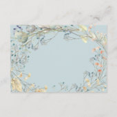 野生の花のリース|のベビーシャワーの本の要求 エンクロージャーカード (裏面)