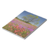 野生の花の中で成長する春のメスキートの木, ノートパッド (回転)
