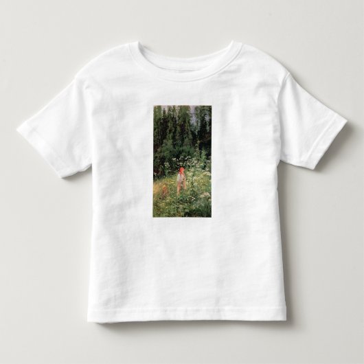 野生の花の中の女の子, 1880 トドラーTシャツ (正面)