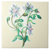 野生の花の国の台所セラミックタイルのるりぢさ タイル (正面)