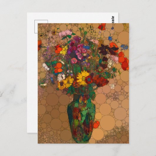 野生の花の大きな花束 – After Odilon Redon ポストカード (正面/裏面)