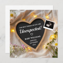 野生の花の妊娠の発表 招待状