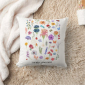 野生の花の子供を育てる クッション (ブランケット)