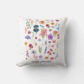 野生の花の子供を育てる クッション (正面)