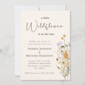 野生の花の小さなカップルがシャワーを男女兼用浴びる 招待状 (正面)