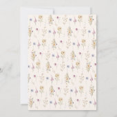 野生の花の小さなカップルがシャワーを男女兼用浴びる 招待状 (裏面)