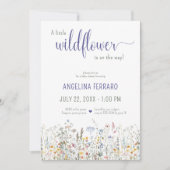 野生の花の小さな自然の赤ちゃんシャワー 招待状 (正面)